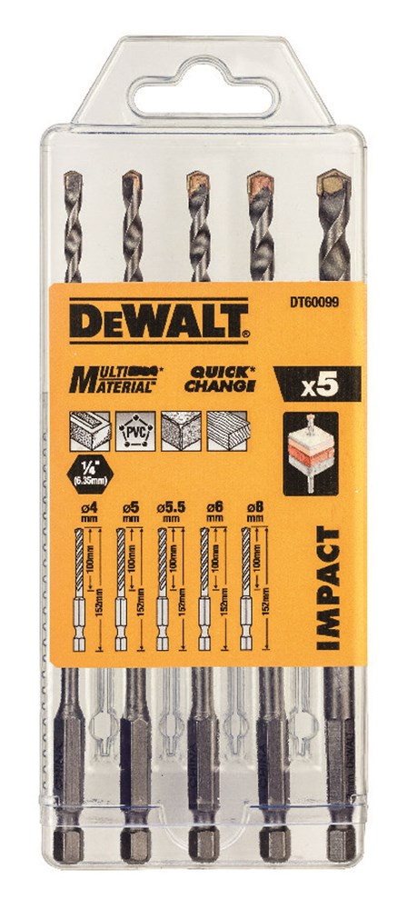 DeWalt Accessories DT60099-QZ 5-piece multi-material drill bit set