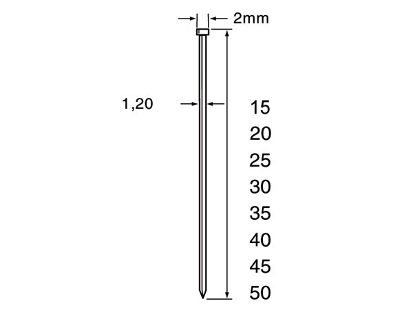 Dutack 5134028 SKN12 Minibrad Galvanised 15mm 5000 pieces