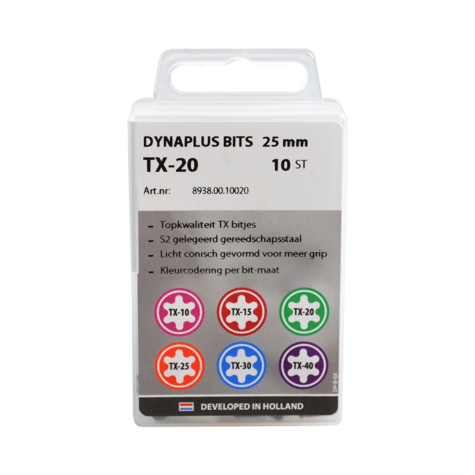 Dynaplus 8938.00.30010 Screw bit 25mm PZ-1 gray - 10 pieces