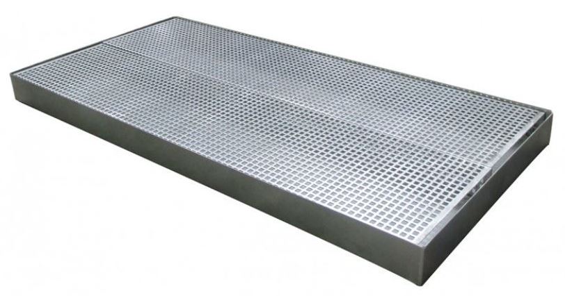 Ecospill 724576115 LBS60R Drip tray steel with grid 60L