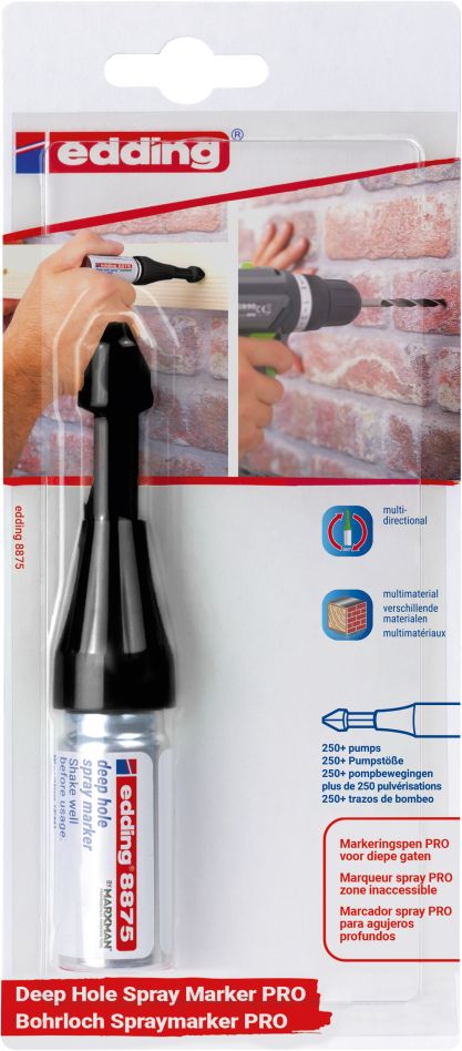 Edding ED066527 Marking spray deep hole E-8875 PRO blister black