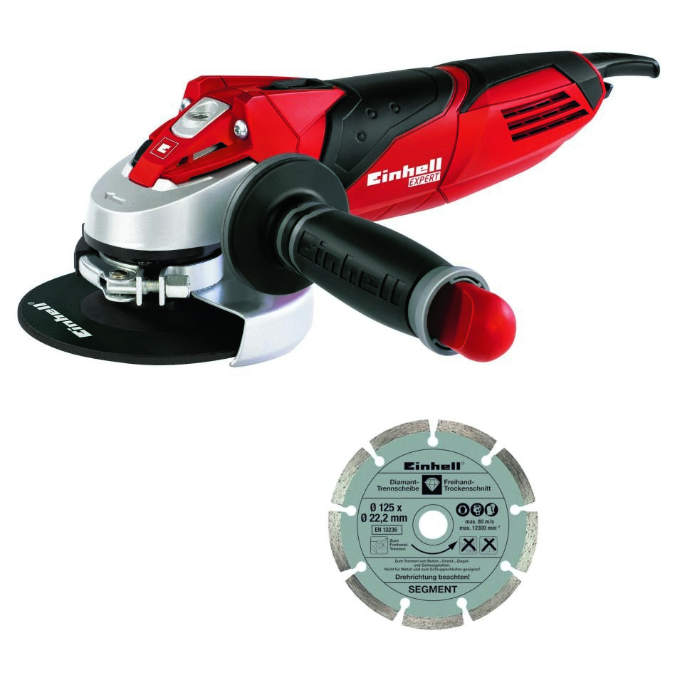 Einhell 4430885 TE-AG 125/750 Kit Angle Grinder 125 mm 750 watts