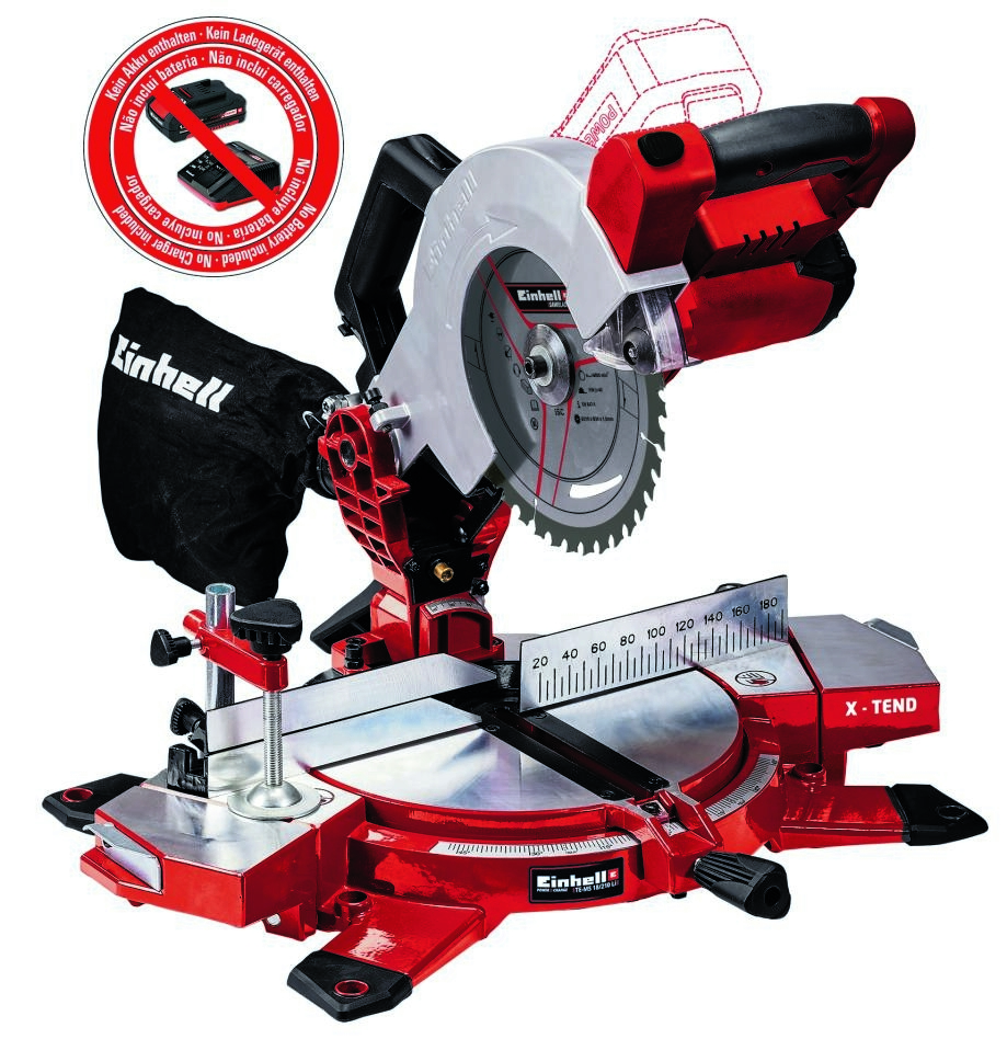 Einhell 4300890 TE-MS 18/210 Li-Solo cordless crosscut and mitre saw without batteries and charger