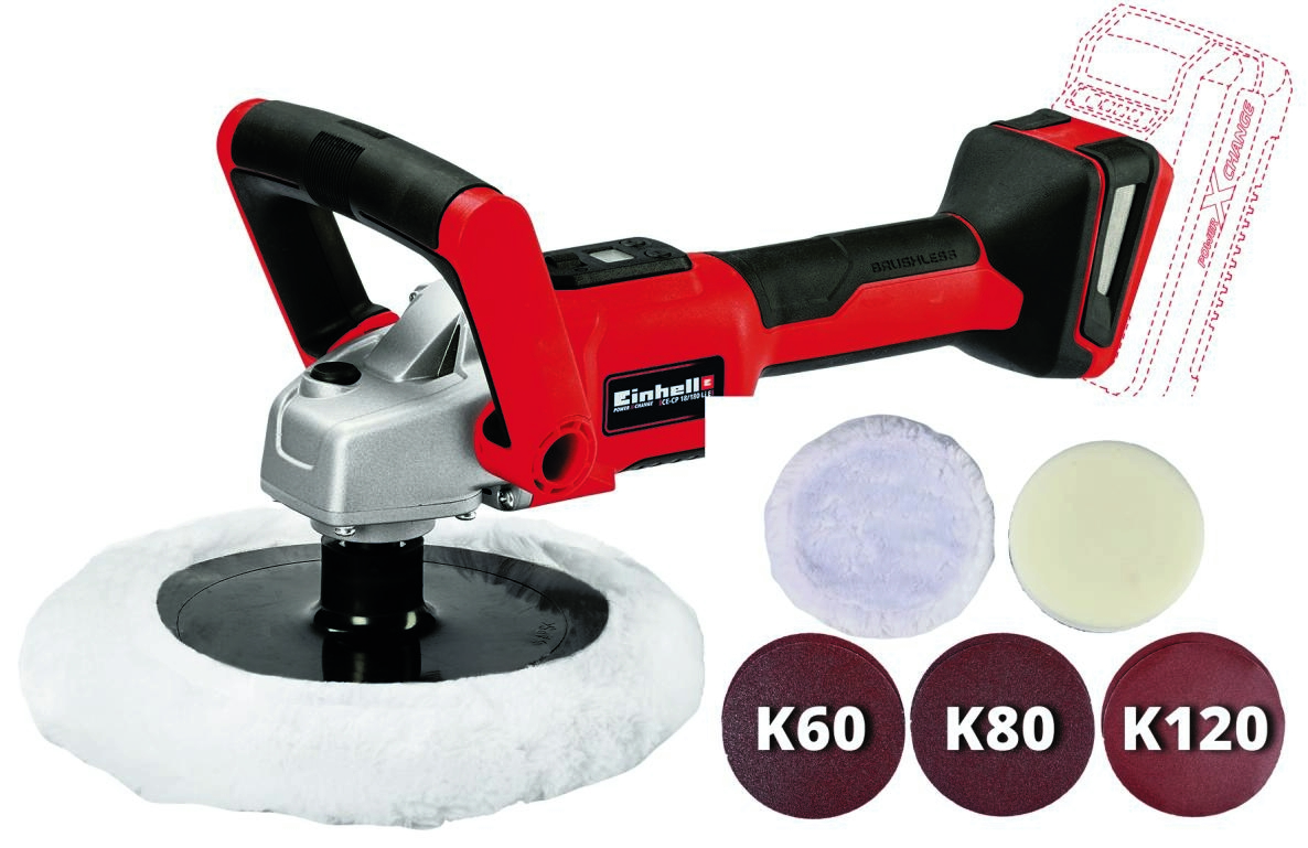 Einhell 2093320 CE-CP 18/180 Li E-Solo cordless Sander/Polisher 18 Volt excl. batteries and charger