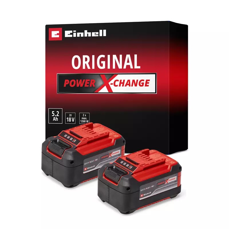 Einhell 4511526 Battery DUO pack 2x5.2Ah 18V excl. charger in box