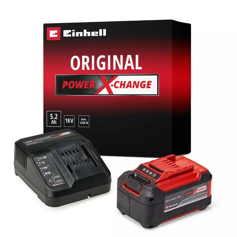 Einhell 4512147 Plus Starter Kit Battery 18 V 5.2 Ah incl. Quick charger in box