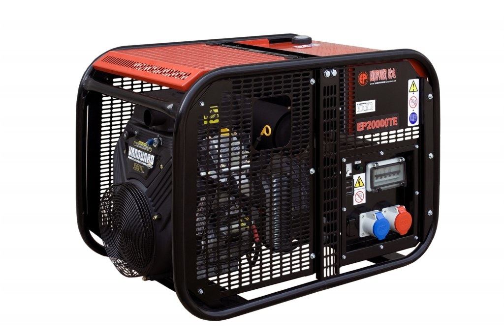 Europower 957001803 EP20000TE standard Generator petrol engine 20 KVA electric start 230/230/400 Volt, heavy duty