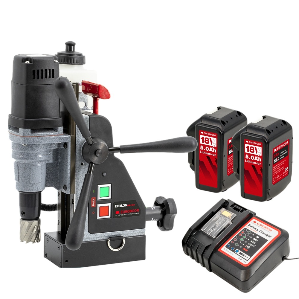 Euroboor 30511036001004 EBM.36+/P-18V Accu magnetic core drill incl. 2x 5.0Ah and charger in case