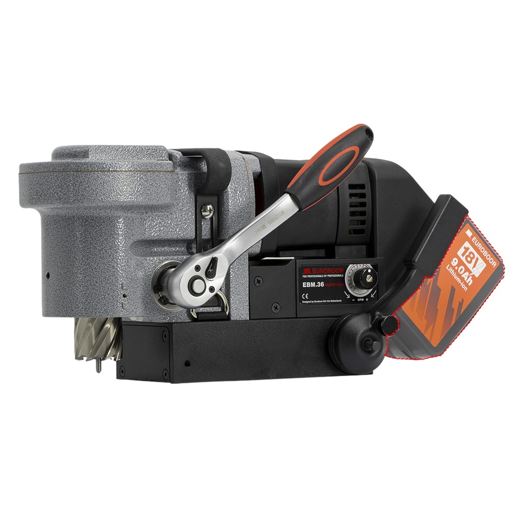 Euroboor 11036800130004 EBM.36+LP/P-18V Accu magnetic core drill Ø36 mm 18 V excl. battery and charger in box