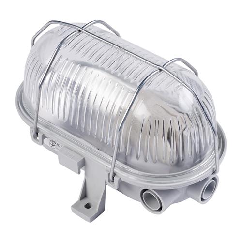 Eurolux 66.020.02 Construction light LED Bulleye 60-K - gray - E27 - plastic housing with flip wire basket