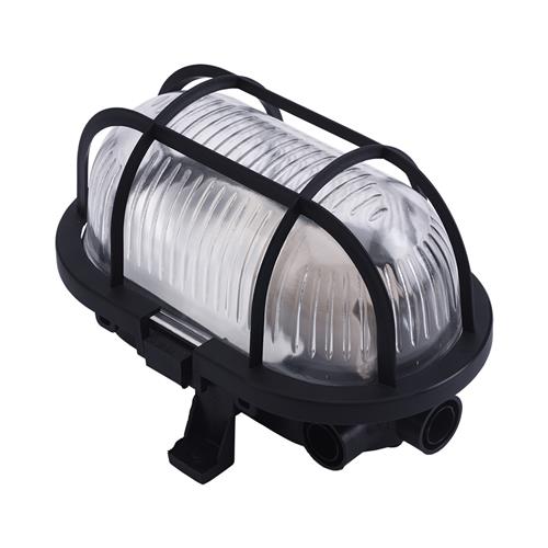Eurolux 66.023.01 Construction light LED Bulleye 60-P - black - E27 - plastic housing with plastic wire basket