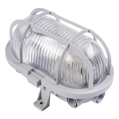 Eurolux 66.023.02 Construction light LED Bulleye 60-P - gray - E27 - plastic housing with plastic wire basket