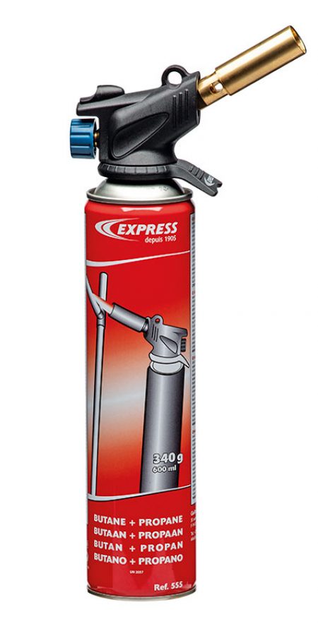 Express 342 342 Soldering lamp / gas burner with Piezo, reversible - gas cartridge 555 included