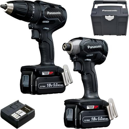 Panasonic EYC241LJ2G Combo set Cordless Drill EY79A3 and Impact Wrench EY76A1 18 Volts 5.0 Ah Li-ion in systainer