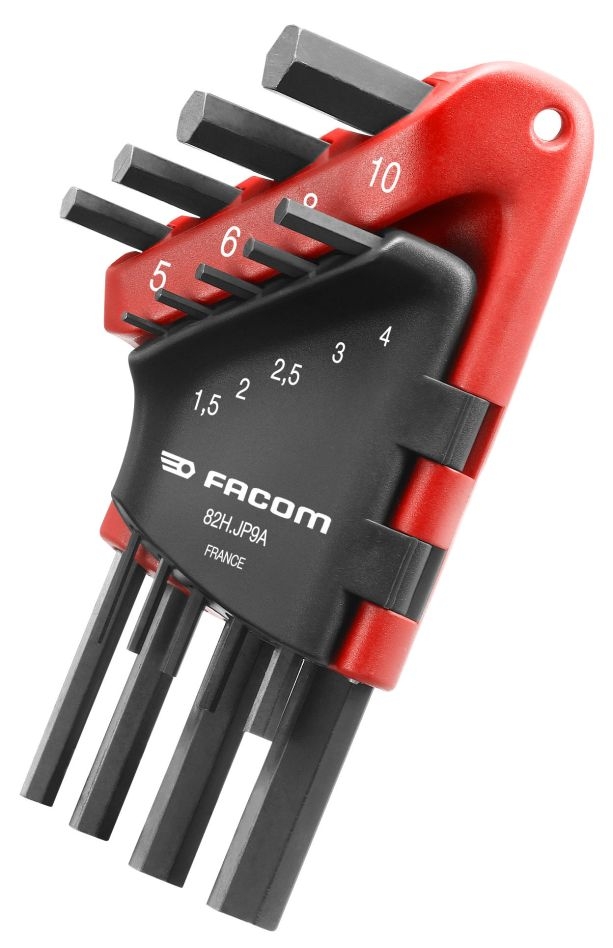 Facom 82H.JP9A Angled metric hex key L-wrenches in holder
