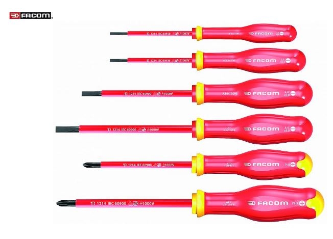 Facom ATPVE.J6PB 1000V Screwdriver Set 6-Piece