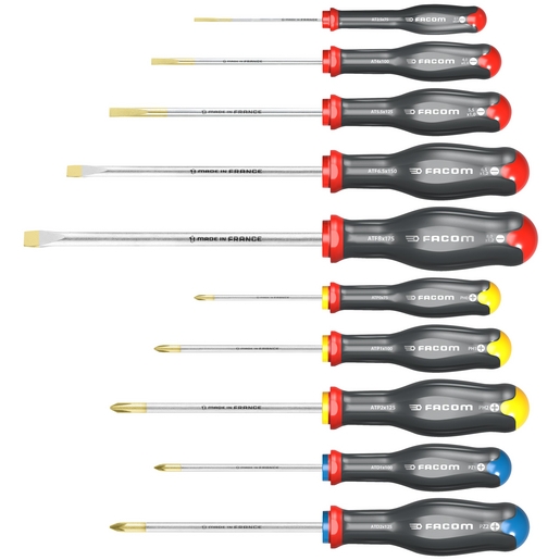 Facom ATW.J10PB Set Of 10 Screwdrivers Protwist