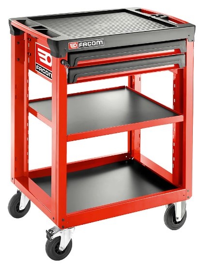 Facom ROLL.UC3S2DM3 Workshop cart 3 shelves 2 drawers M3 Red