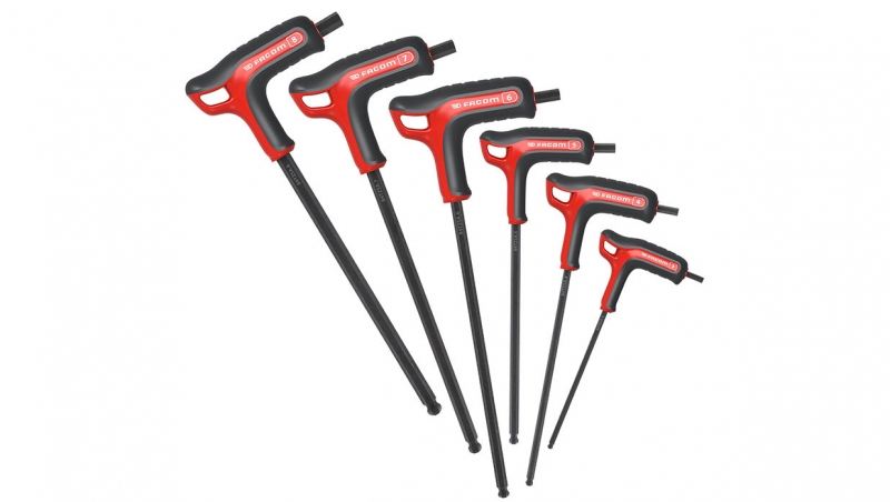 Facom 84TZSA.PB Set Of 6 Hex Wrenches ''Pistol'' With Ball Head