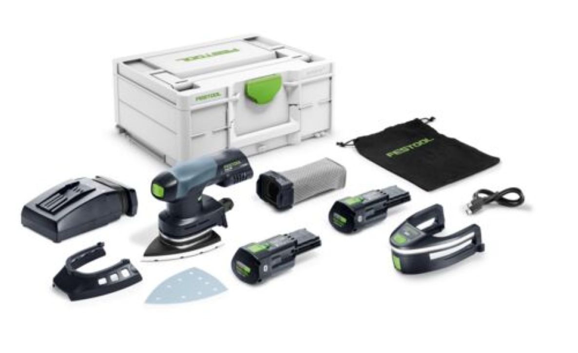 Festool 578848 DTSC 400 3.0 I-Plus Accu Delta sander 2x 18V 3.0Ah battery and quick charger in case