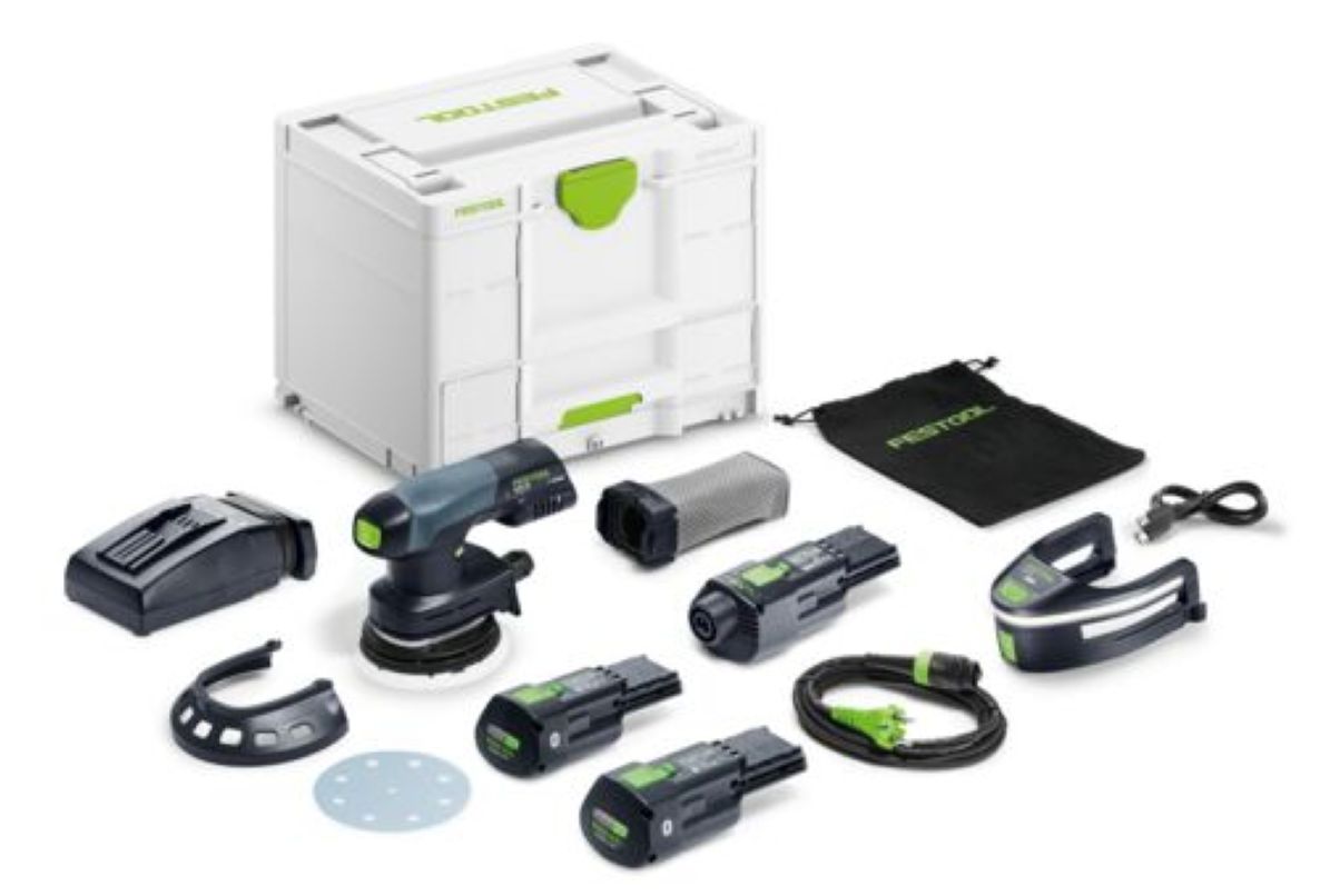 Festool 578857 ETSC 125 3.0 I-Set Accu eccentric sander 1x 18V 3.0Ah battery and quick charger in case
