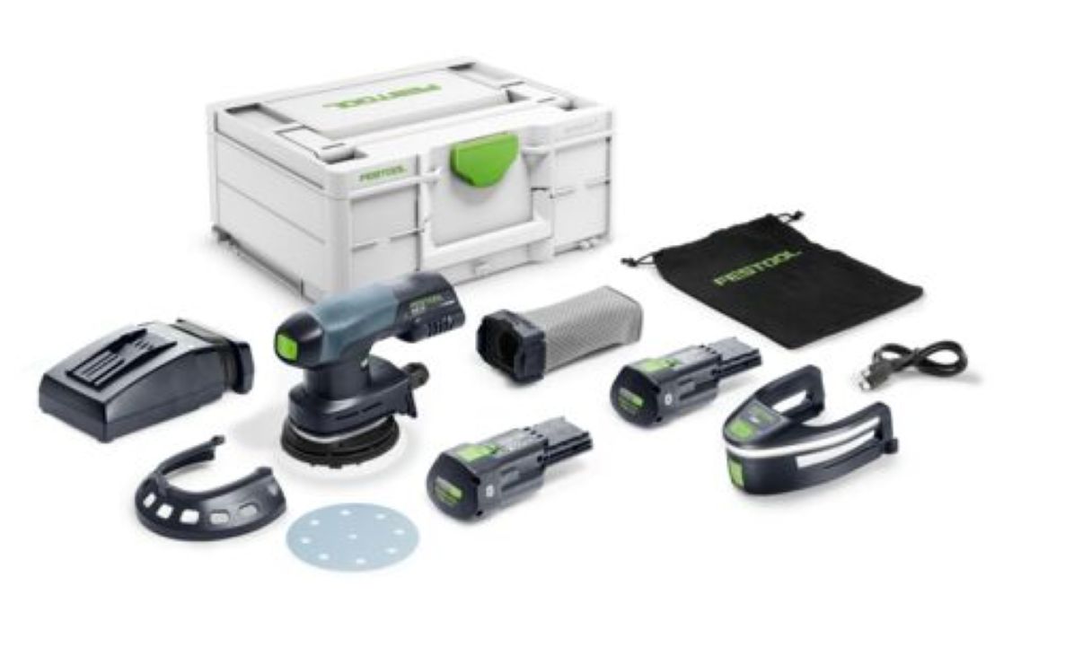 Festool 578854 ETSC 125 3.0 I-Plus Accu eccentric sander 1x 18V 3.0Ah battery and quick charger in case