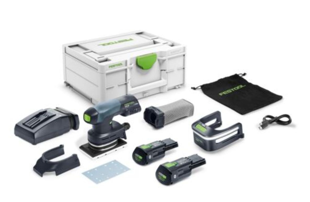 Festool 578931 RTSC 400 3.0 I-Plus cordless orbital sander 1x 18V 3.0Ah battery and quick charger in case