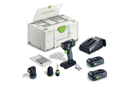 Festool 579350 TXS 18 TBX4.0 I-Set Cordless Drill/Driver with 2x 18V 4.0Ah batteries and a fast charger in a Systainer