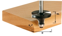Festool Accessories 491012 Roundover cutter HW shank 8 mm HW S8 D22,7/R5 KL