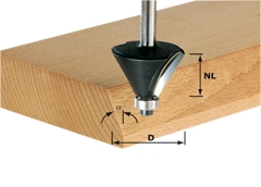 Festool Accessories 491102 Chamfer cutter HW shank 12 mm HW S12 D55/20/45