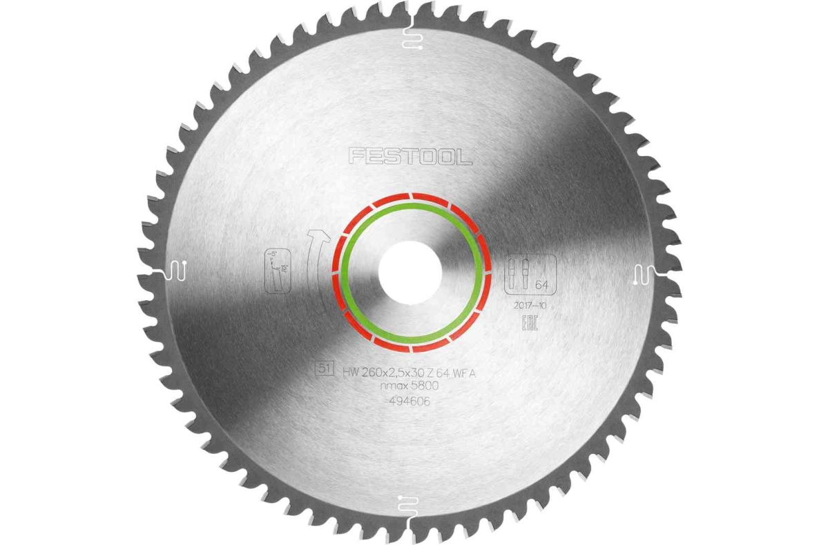 Festool Accessories 494606 Special saw blade 260x2.5x30 TF64