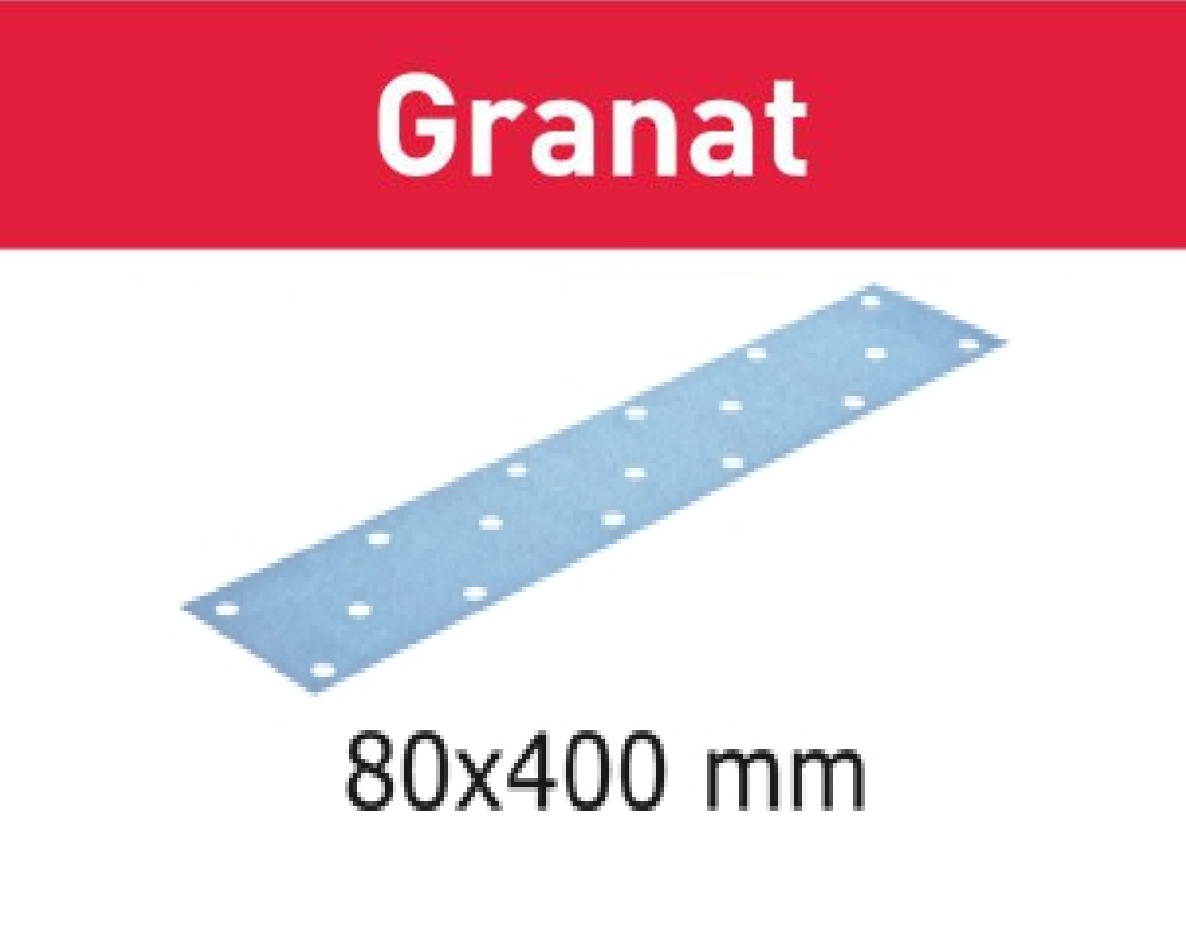 Festool Accessories 497159 Sanding strips Grain 80 Granat 50 pcs STF 80x400 P80 GR/50