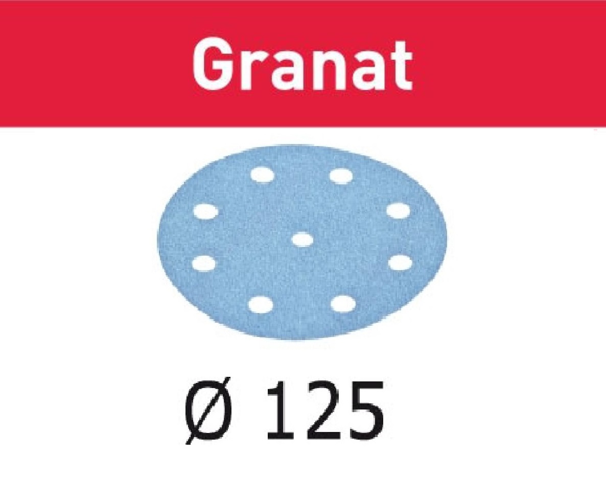 Festool Accessories 497165 Granat Sanding Discs STF D125/90 P40 GR/50