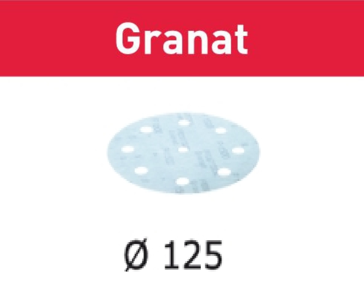 Festool Accessories 497182 Sanding discs Granat STF D125/90 P1500 GR/50