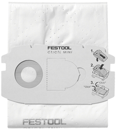 Festool Accessories 498410 Self-clean filter bags for Festool CTL Mini