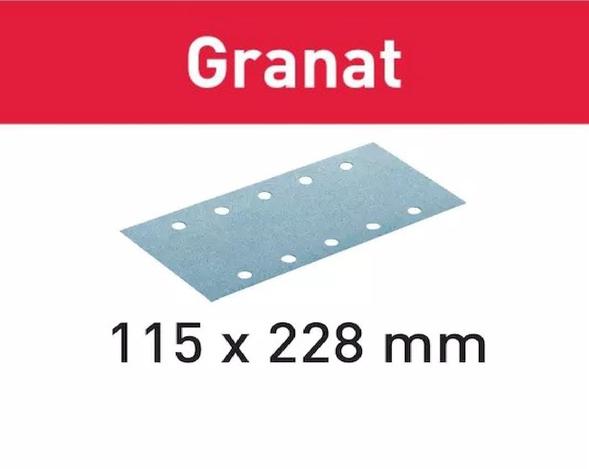 Festool Accessories 498944 Sandpaper Granat STF 115x228/10 P40 GR/50