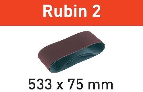 Festool Accessories 499156 Sanding belt Rubin 2 BS75/533x75-P60 RU/10