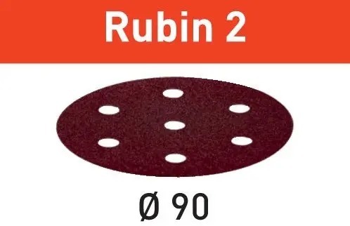 Festool Accessories 499078 Rubin 2 Sanding discs STF D90/6 P60 RU2/50