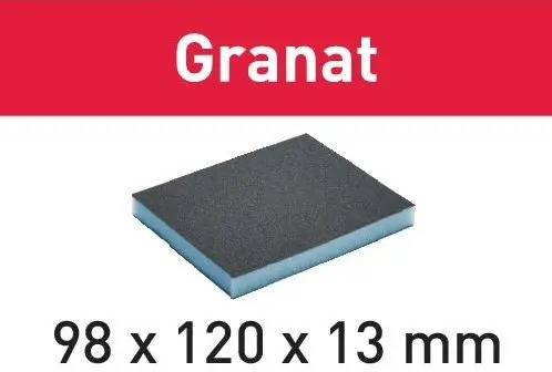 Festool Accessories 201507 Scouring sponge GRANAT 98x120x13 800 GR/6