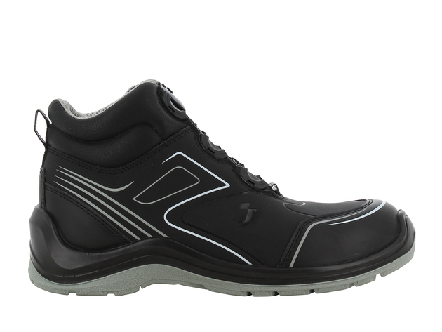 Safety Jogger FLOWS3MTLS Sporty metal-free semi-high S3 ESD safety shoe with TLS closure black