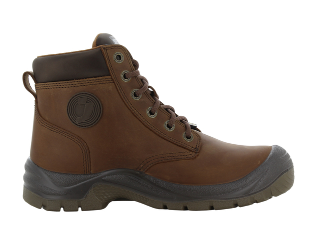Safety Jogger DAKARS3LEA Breathable all-leather safety shoe brown