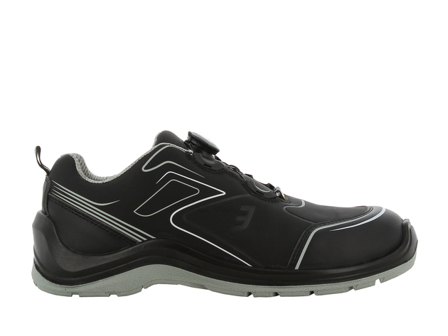 Safety Jogger FLOWS3LTLS Sporty metal-free low-cut S3 ESD safety shoe with TLS closure black
