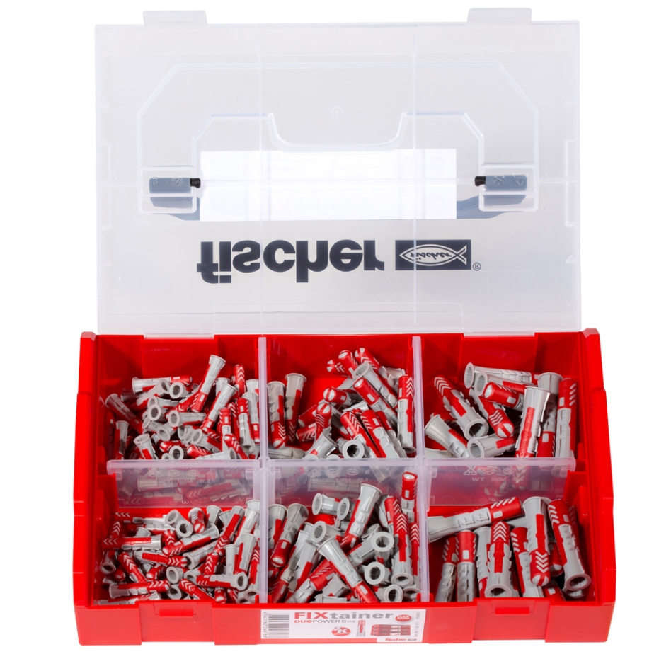 Fischer 536161 FIXtainer - DUOPOWER assortment box dowels 210 pieces
