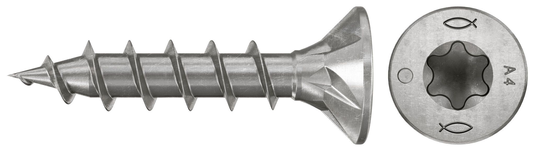 Fischer 574116 PowerFast FPF II Chipboard Screws CTF 4.0x20 Countersunk Countersink A4 200pcs