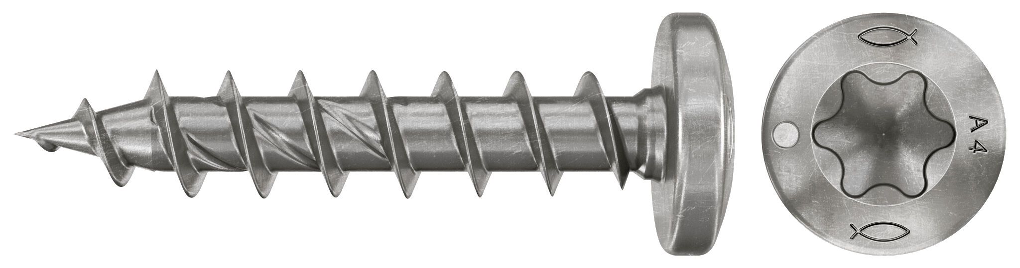 Fischer 574168 PowerFast FPF II Chipboard Screws PTF 3,5x12 Spherical Head Solid Thread A4 200pcs