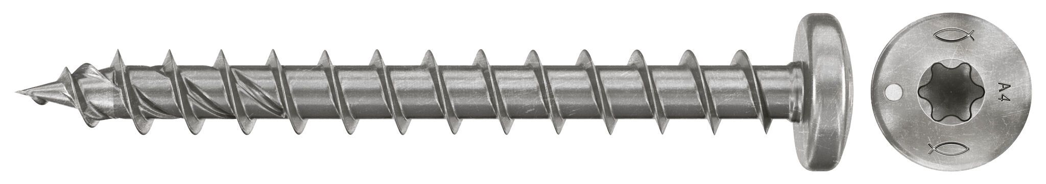 Fischer 574181 PowerFast FPF II Chipboard screws PTF 5,0x50 Sphere Head Solid Thread A4 50pcs