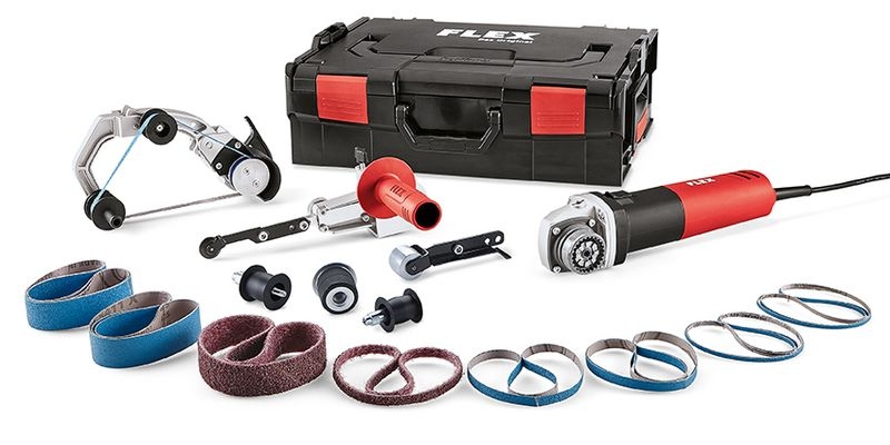 Flex-tools 453463 BRE 8-4 INOX SET Tube belt sander and belt file TRINOFLEX