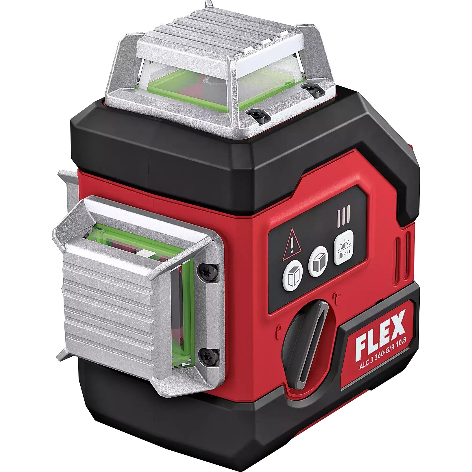 Flex-tools 490261 ALC 3/360-G/R 10.8 360° cross line laser with receiver mode excl. batteries and charger