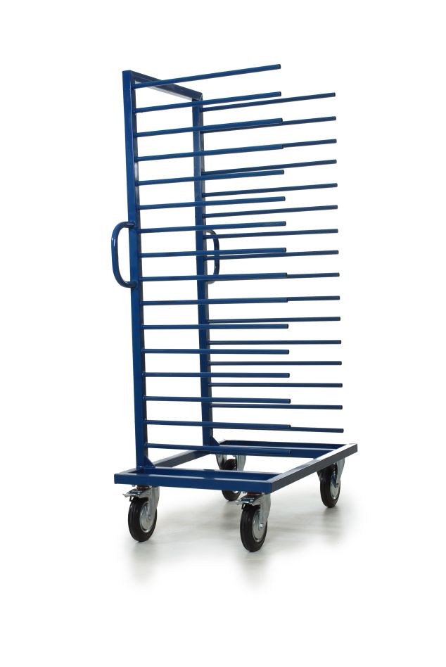 FRAMI 201.072 Single-sided hurdle trolley 1000 x 700 mm with 2x 16 carriers