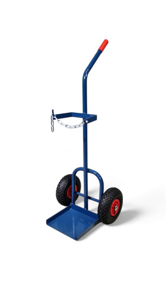FRAMI 210.008 Gas bottle trolley for 1x 30 / 40 / 50 liter bottle on pneumatic tire wheels